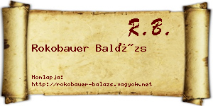 Rokobauer Balázs névjegykártya
